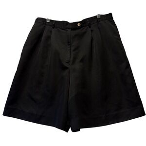 Talbot's Walking Shorts Women's Size 14 Black‎ Pleated